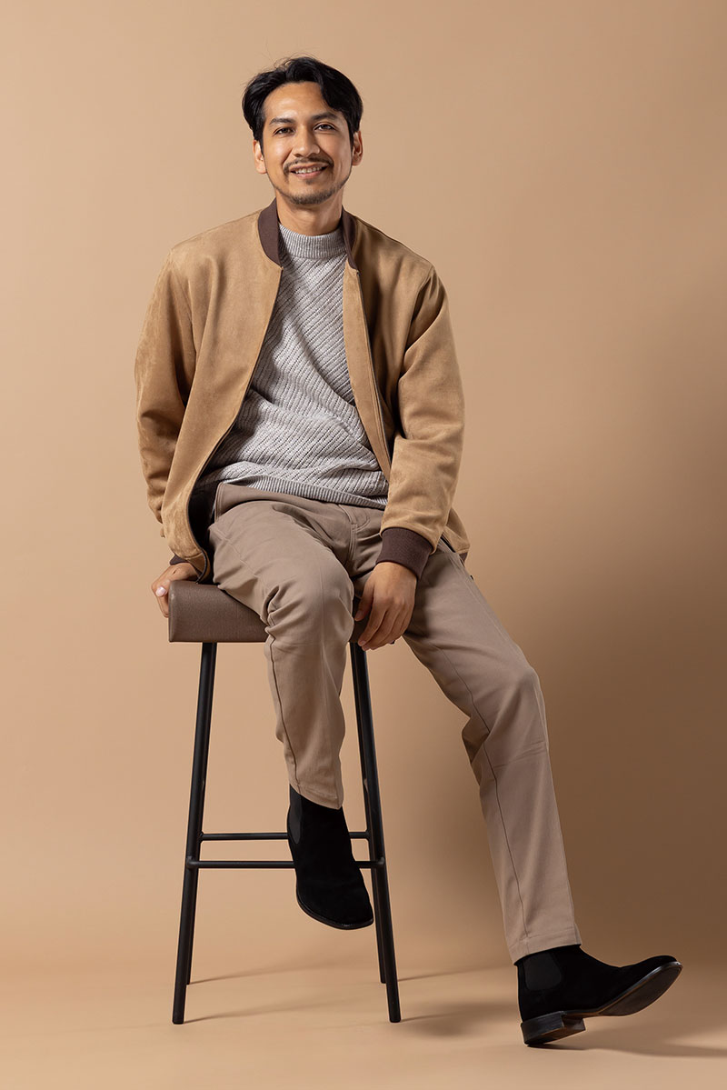 Fake Suede Outer Style